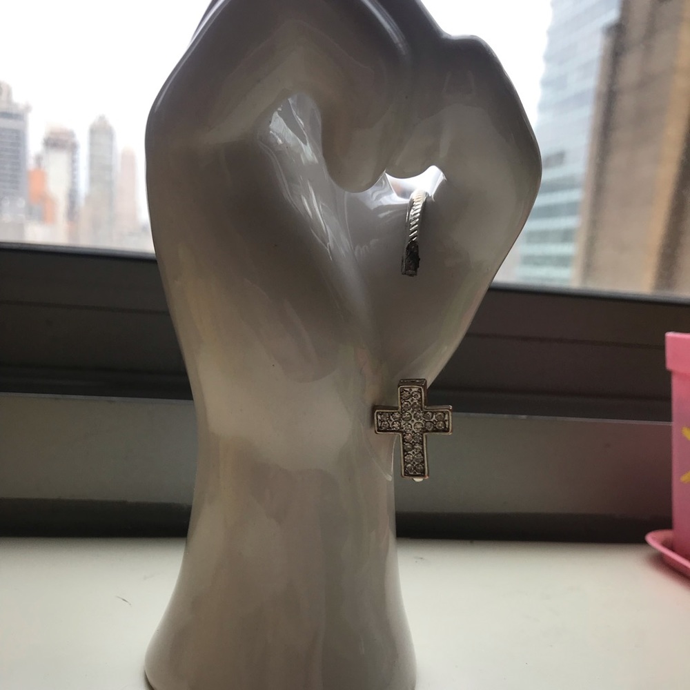 Rhinestone Cross Bracelet